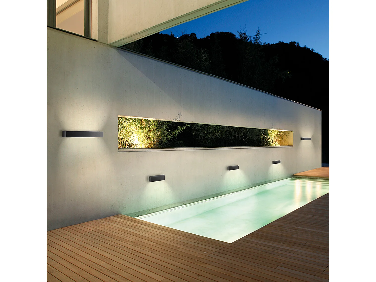 Slat 4W IP65 Rechteckige LED-Wandleuchte aus Aluminium-Druckguss, Mattweiß, für Innen- und Außenbeleuchtung, Abmessungen 18 x 4,5 x 3 cm