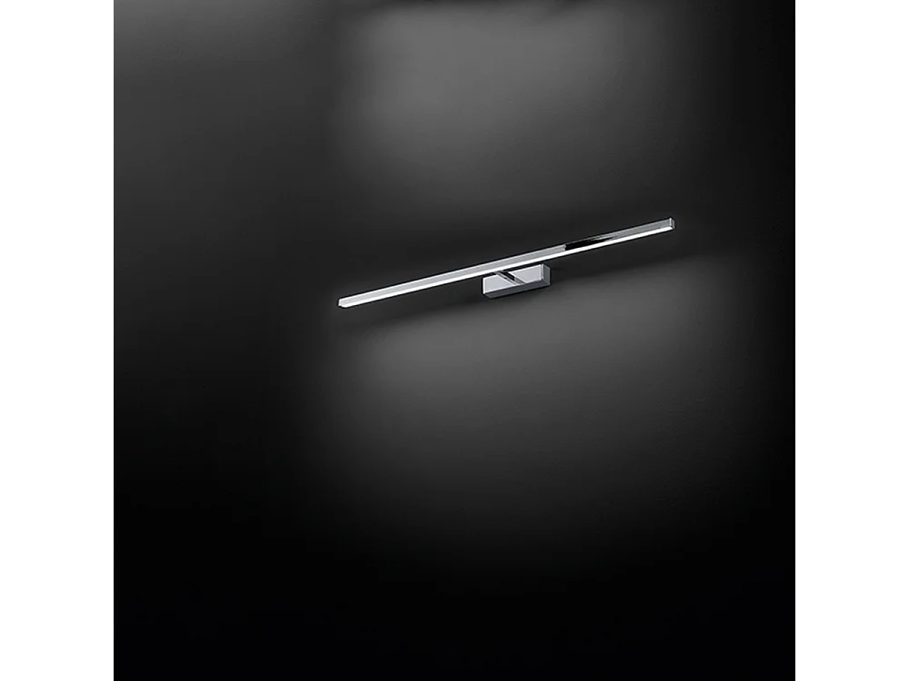 Aplique LED pared 24W serie 8044 metal cromado, 102 cm, difusor ajustable 300° y temperatura CCT 3000K-6000K interior - Perenz