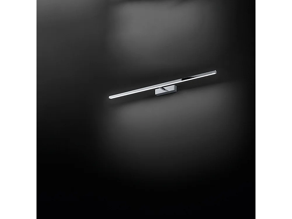 Aplique LED pared 24W serie 8044 metal cromado, 102 cm, difusor ajustable 300° y temperatura CCT 3000K-6000K interior - Perenz