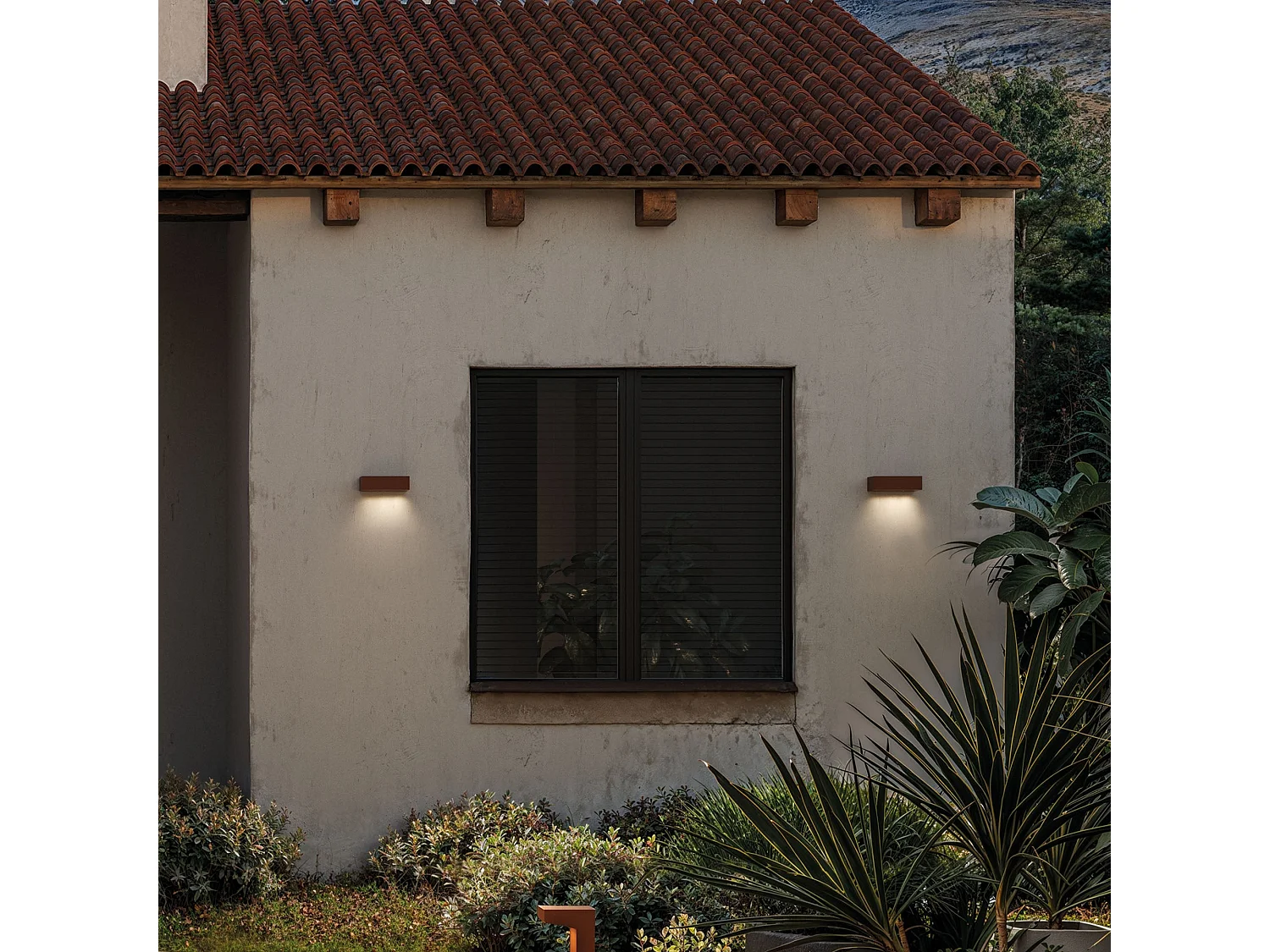 Asymetryczna ścienna lampa zewnętrzna Forward czarne aluminium LED 15,5W 3000K IP54 1744lm 3 źródła światła nowoczesny design oświetlenia domu