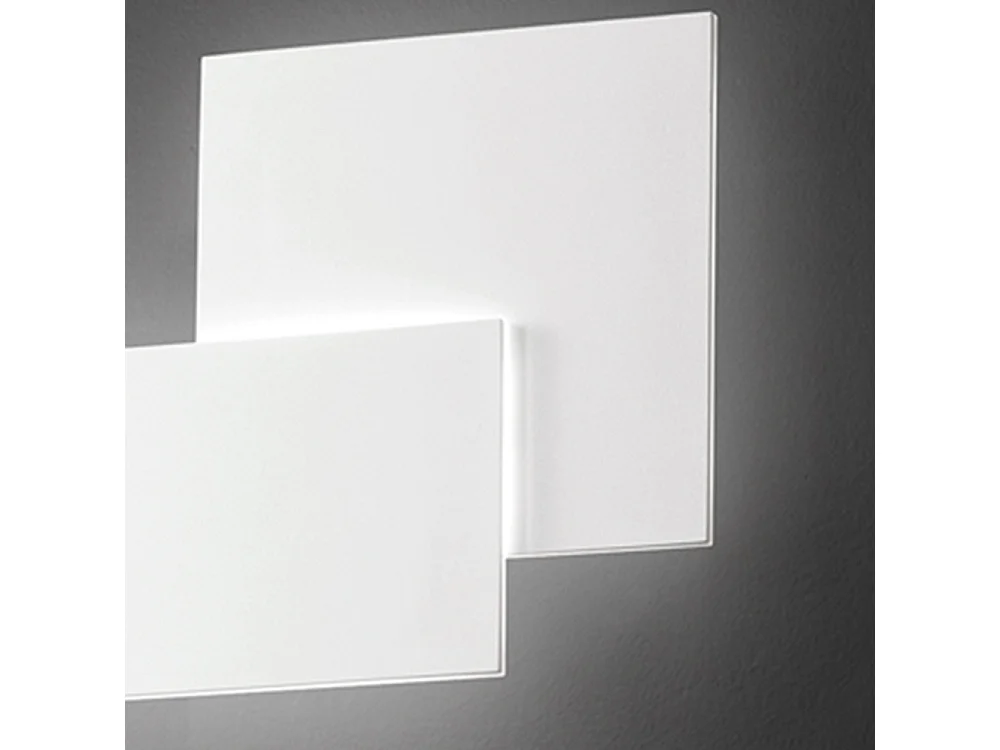 Aplique LED pared serie 8222 aluminio blanco mate, 23W 1840 lm 3000K, 35x24x4,6 cm, diseño moderno interior - Perenz