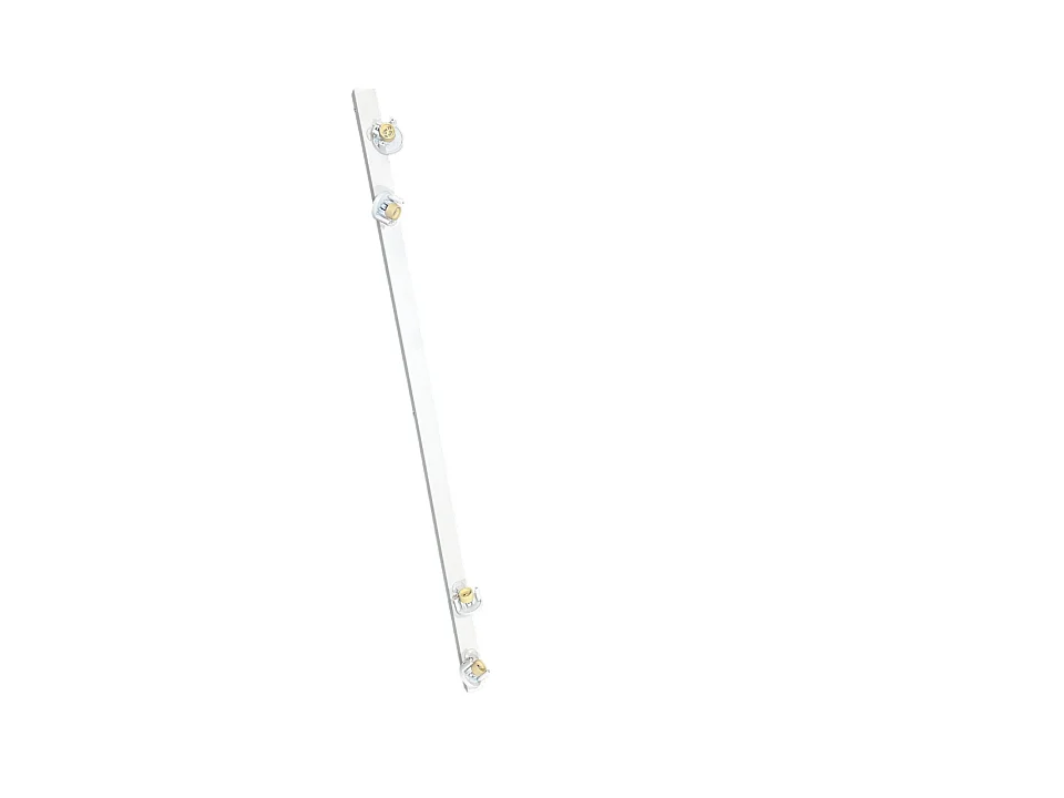Foco moderno de 4 luces en aluminio con recubrimiento en polvo blanco mate - Sistema modular ajustable de diseño industrial de 120 cm - Perenz