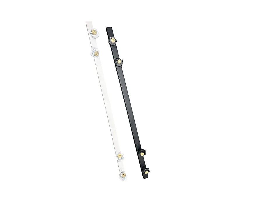 Foco moderno de 4 luces en aluminio con recubrimiento en polvo blanco mate - Sistema modular ajustable de diseño industrial de 120 cm - Perenz