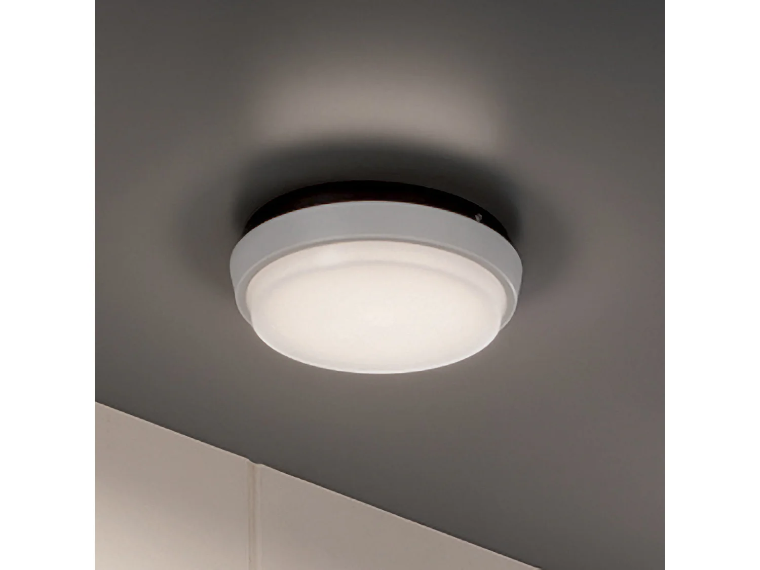 Lámpara de pared o techo LED Alu 10W 3000K IP54 Redonda Diámetro 17,5cm Color Blanco Mate - Iluminación de diseño para interiores y exteriores