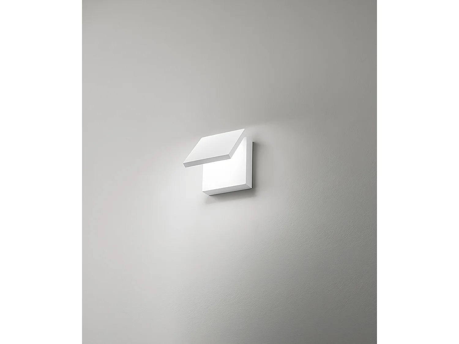 Kinkiet ścienny LED 10W 700Lm 3000K biały metalowy, regulowany dyfuzor, nowoczesny design do wnętrz, wymiary 12x12x4,5/13 cm, marka Perenz.