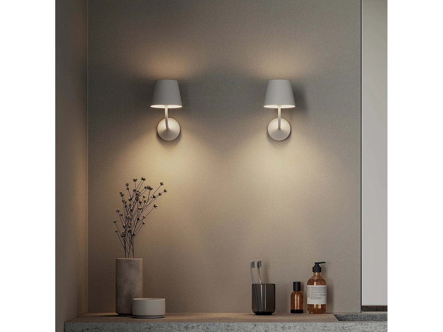 Ai Lati Poldina LED-væglampe 5,4 W IP54 mørkegrå 2700 K 446 lm, moderne design af aluminium til udendørs og indendørs belysning