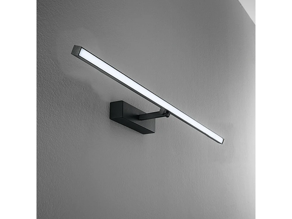 Aplique LED 24W Série 8044 Metal Preto L.102cm com Difusor Orientável 300° e Tecnologia CCT 3000K/4000K/6000K para Interiores - Marca Perenz