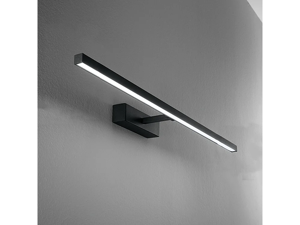 Aplique LED 24W Série 8044 Metal Preto L.102cm com Difusor Orientável 300° e Tecnologia CCT 3000K/4000K/6000K para Interiores - Marca Perenz