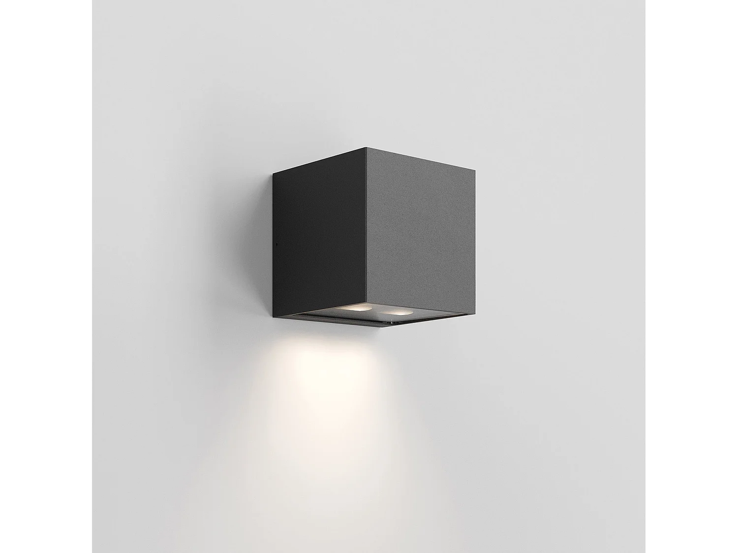 Luminária Parede Exterior Forward 2 Lâmpadas Alumínio LED 10.5W 3000K Preto IP54 Design Compacto e Assimétrico para Iluminação de Fachadas Modernas