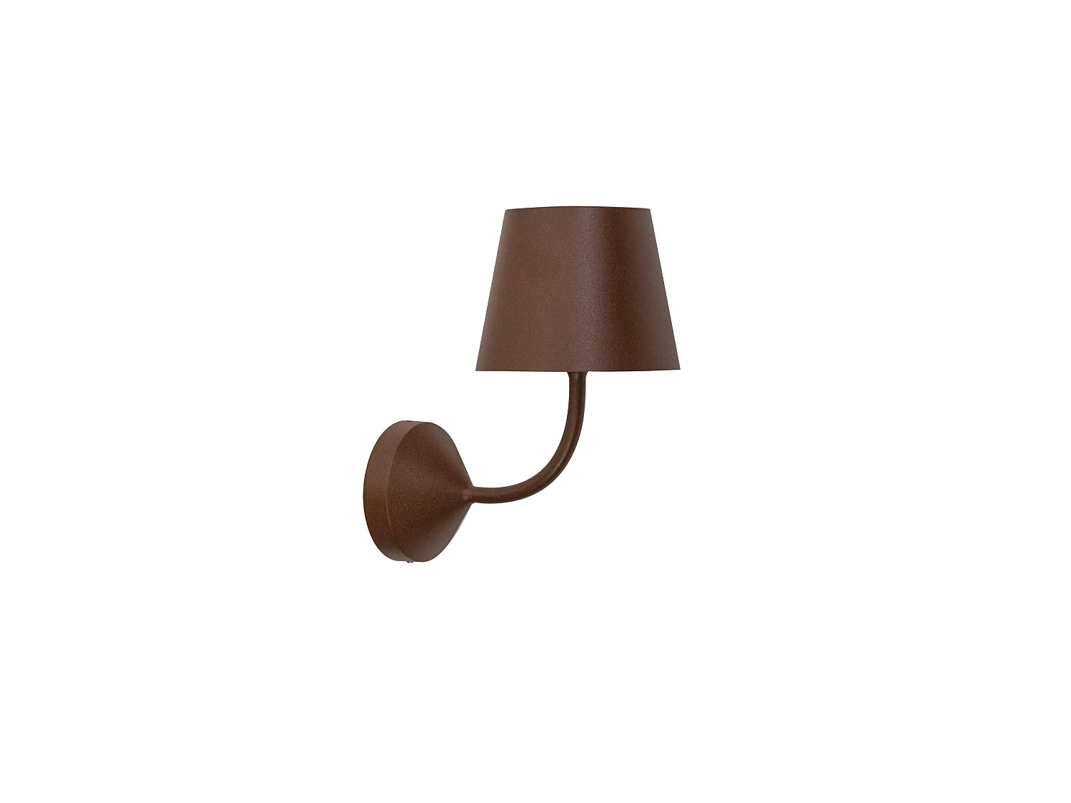 Lámpara de pared LED Poldina 230V 5,4W 2700K en aluminio con acabado Corten, diseño moderno y elegante con grado de protección IP54 para exteriores.