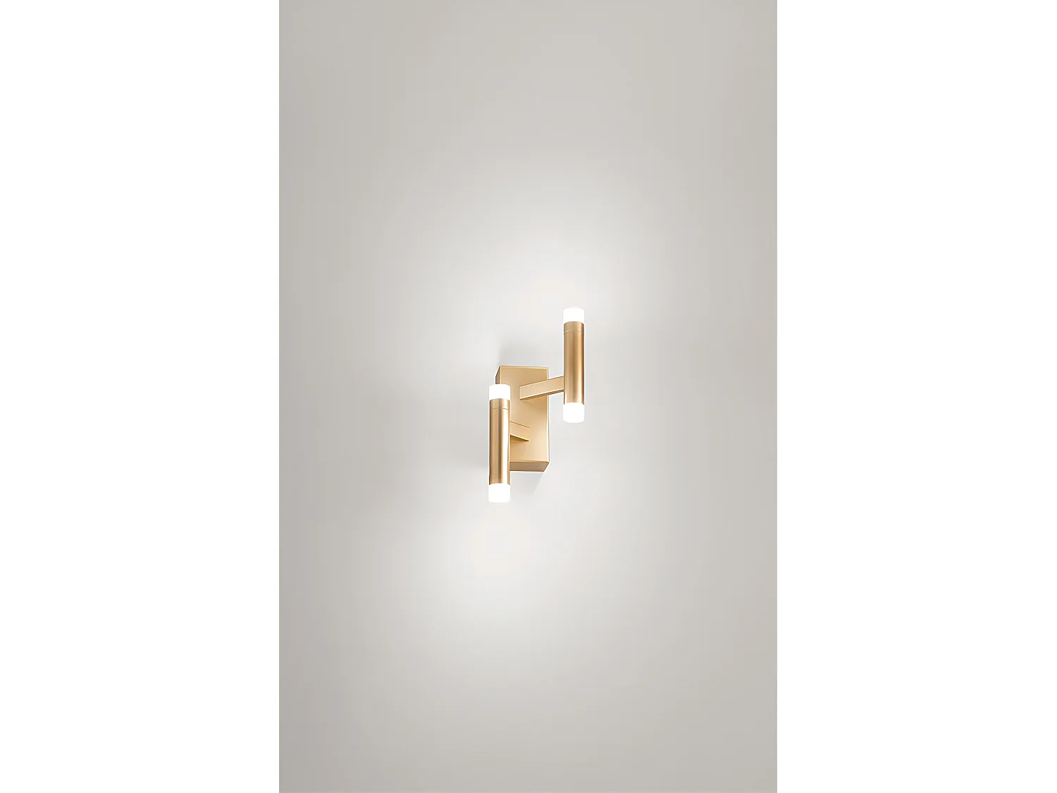 Aplique LED em metal Ouro Escovado, Design moderno com difusor acetinado, 12W 3000K, regulável para iluminação de interiores - Marca Perenz S.A.