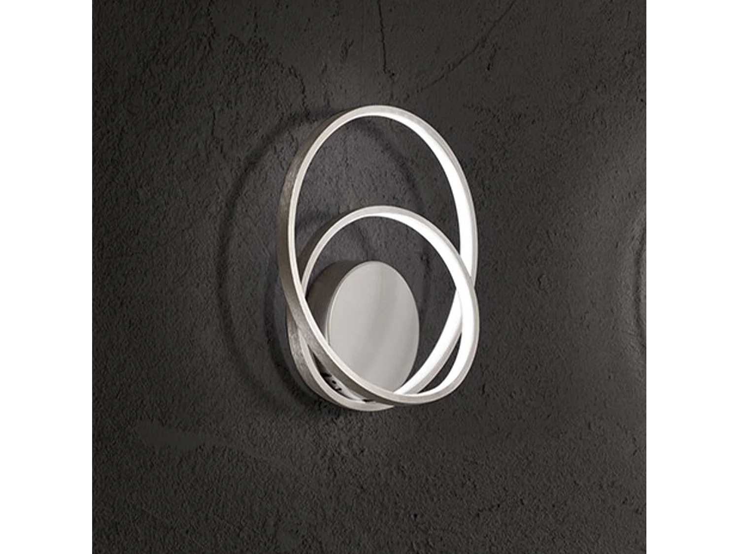 Lámpara de pared LED metálica Colección 6619 Color gris cepillado 28W Regulable CCT 3000K-4000K-6000K Diámetro 30 cm - Perenz
