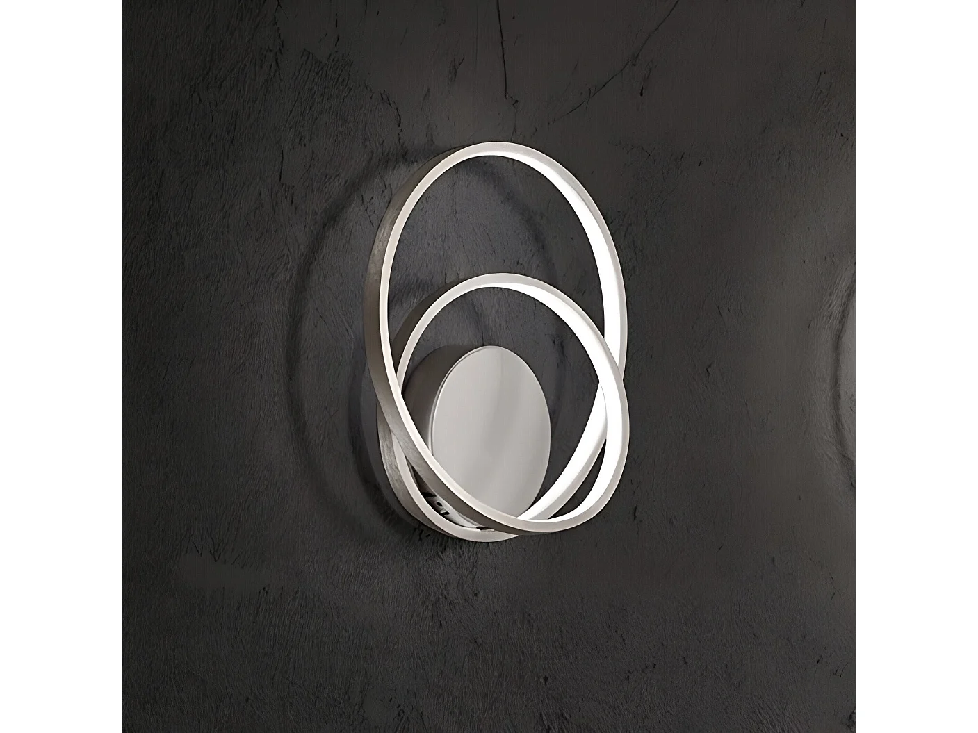 Aplique LED de Metal Coleção 6619 Cor Cinza Escovado 28W Dimmerável CCT 3000K-4000K-6000K Diâmetro 30 cm - Perenz Iluminação Moderna de Parede