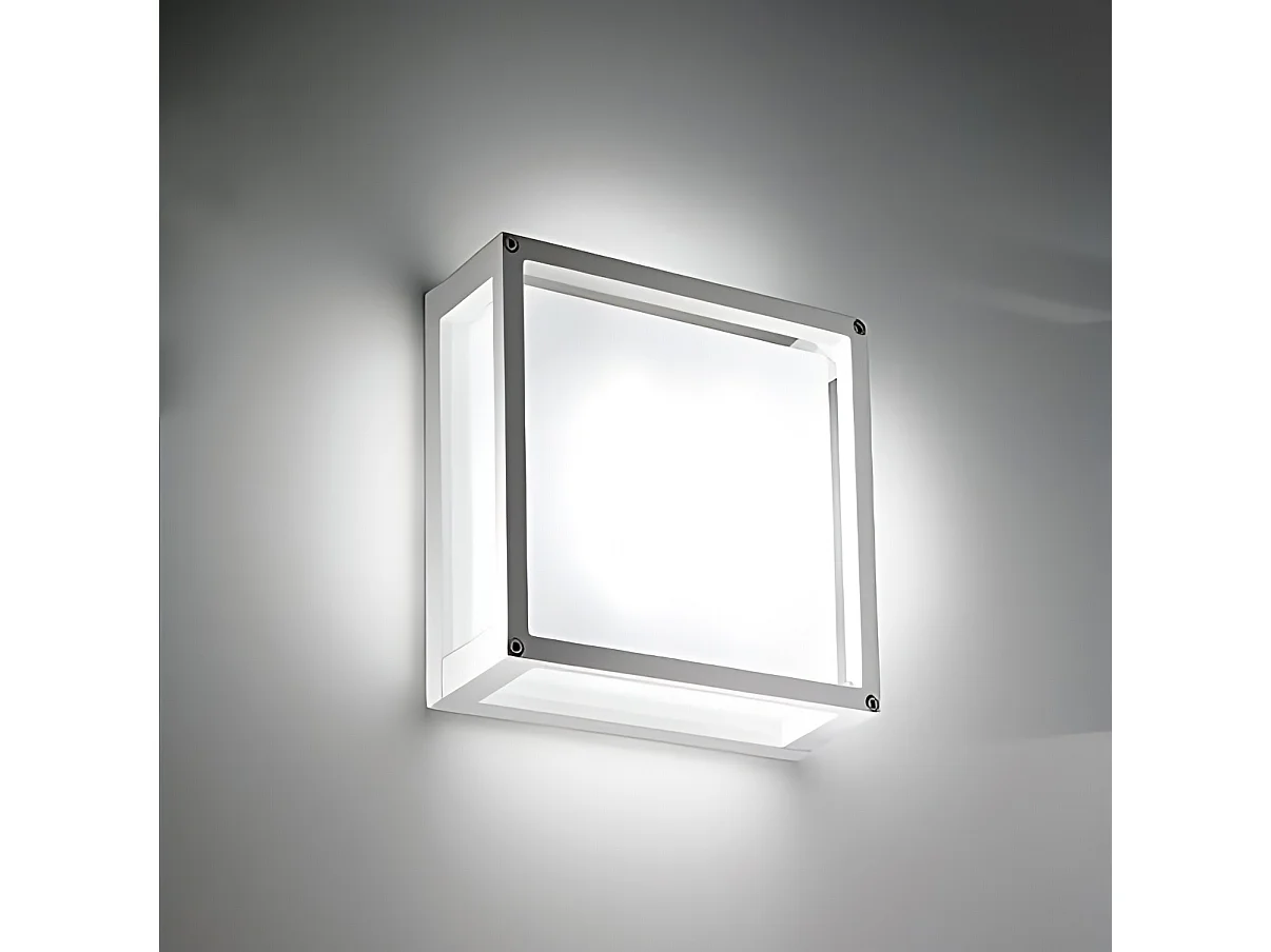 10W IP54 LED væg- og loftslampe i cortenmalet aluminium, varmt lys 3000K, moderne og modstandsdygtigt design til udendørs og indendørs miljøer