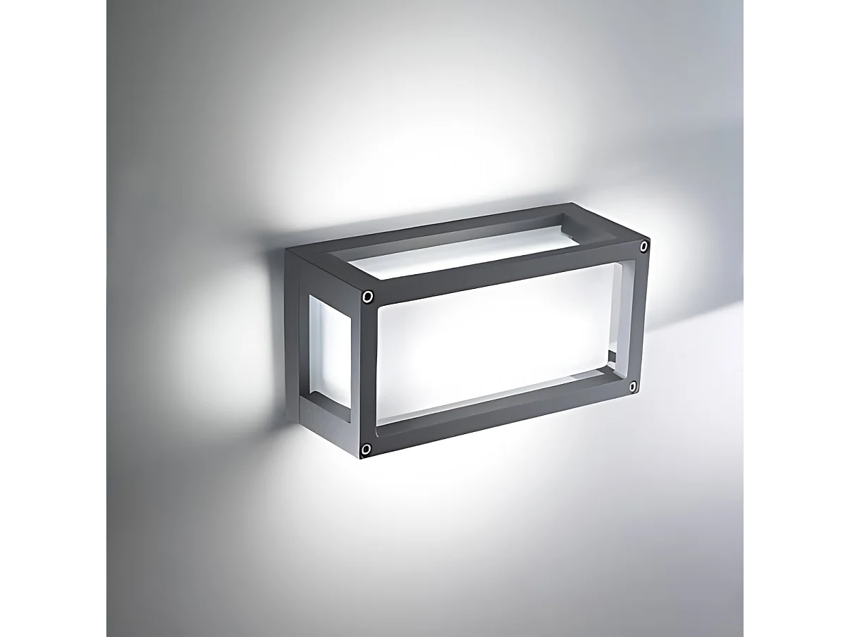 10W IP54 LED væg- og loftslampe i cortenmalet aluminium, varmt lys 3000K, moderne og modstandsdygtigt design til udendørs og indendørs miljøer