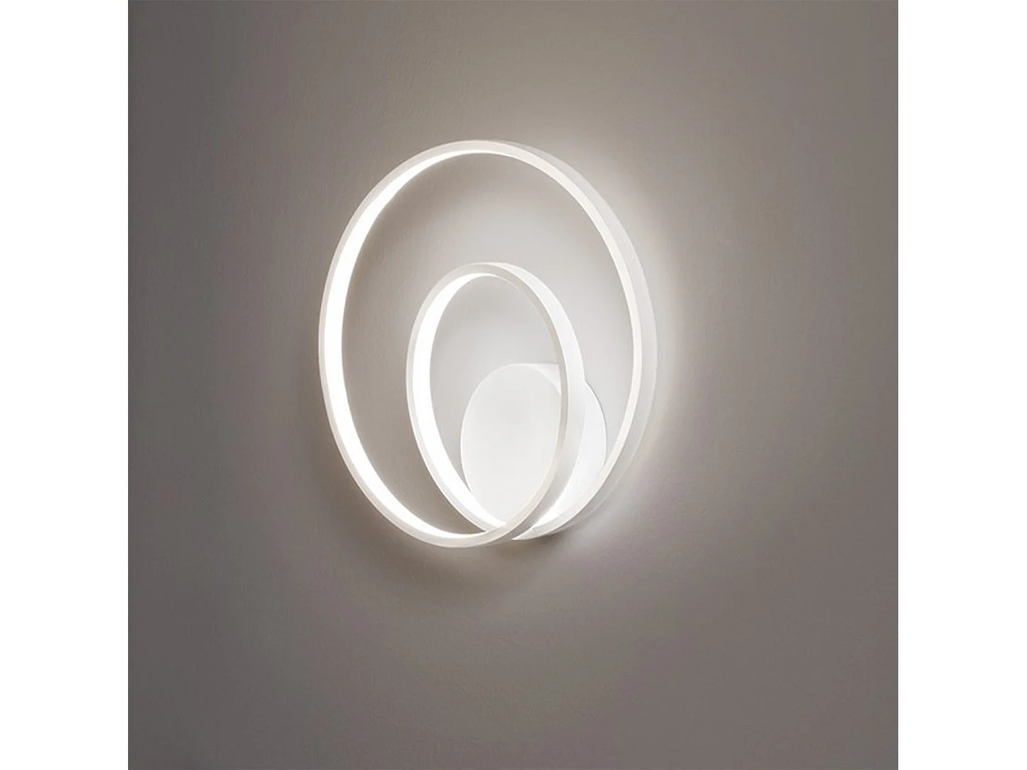 Lámpara de pared LED metálica Colección 6619 Color blanco mate 28W Regulable CCT 3000K-4000K-6000K Diámetro 30 cm - Perenz