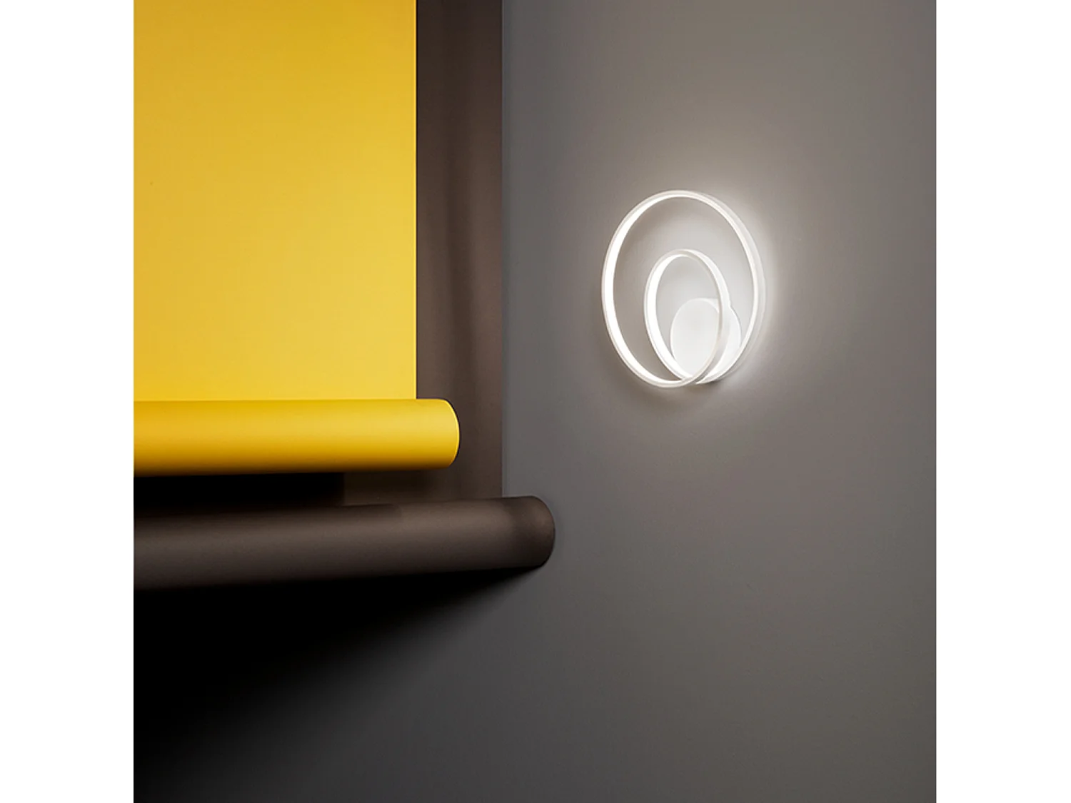 Lámpara de pared LED metálica Colección 6619 Color blanco mate 28W Regulable CCT 3000K-4000K-6000K Diámetro 30 cm - Perenz