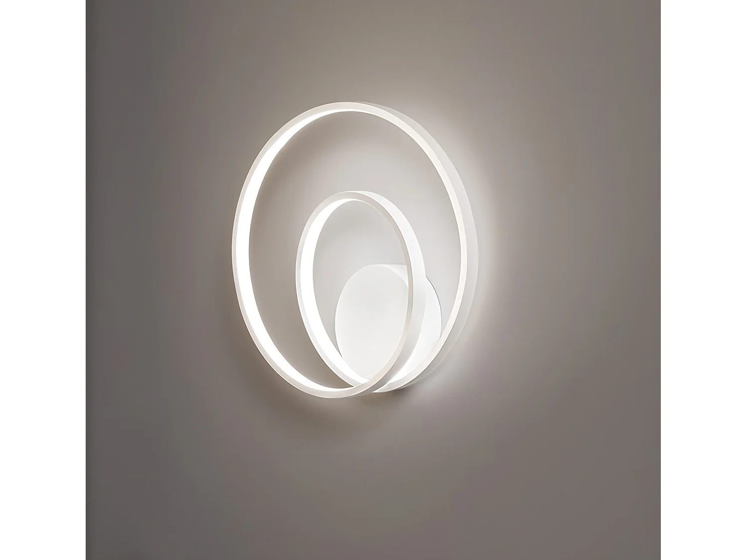 Aplique LED em Metal Coleção 6619 Branco Mate 28W Dimável CCT 3000K-4000K-6000K Diâmetro 30 cm - Perenz Iluminação Moderna de Parede para Casa