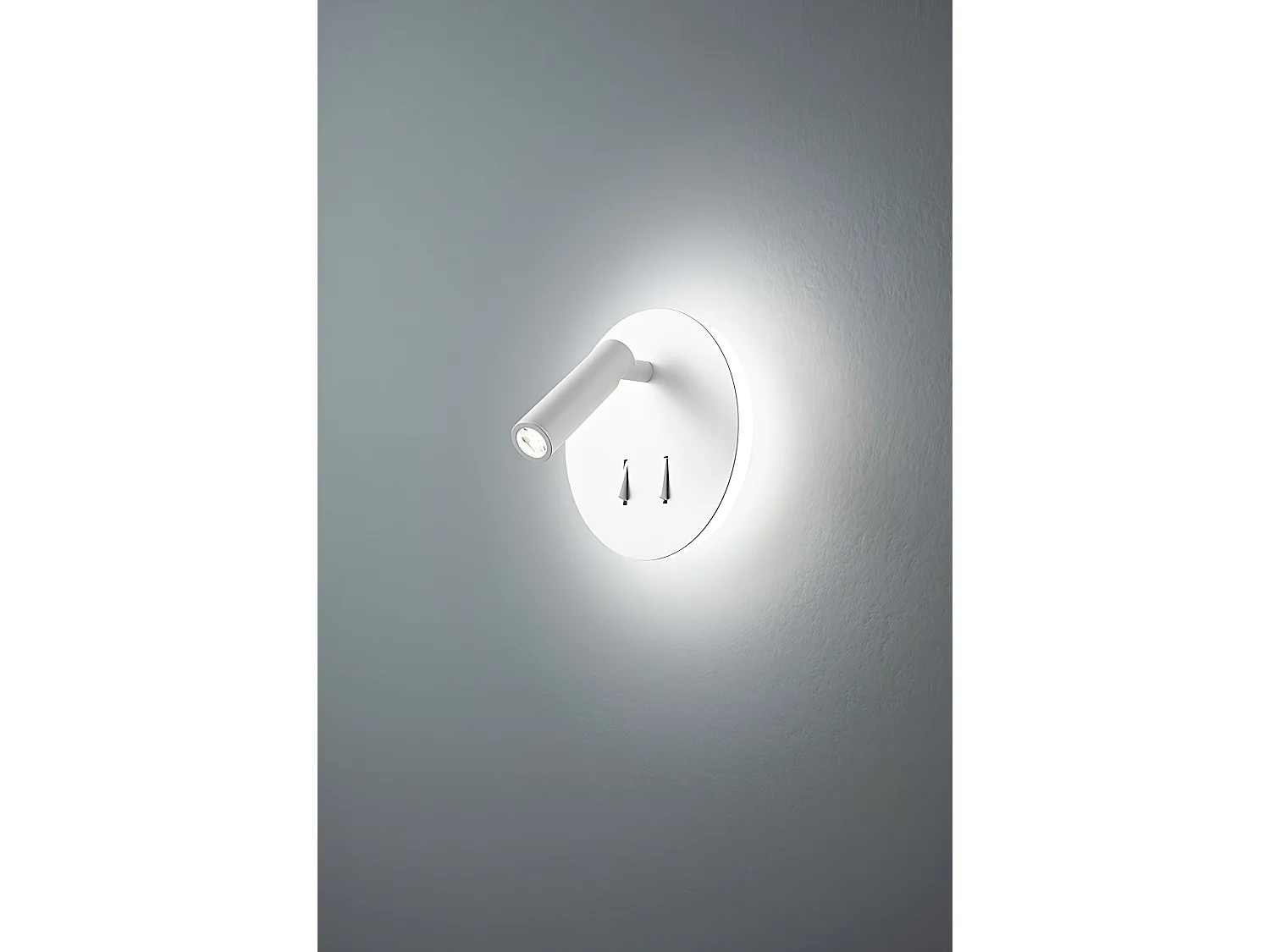 Kinkiet ścienny metalowy biały, nowoczesny design z regulowanym reflektorem LED 6W+3W, ciepłe światło 3000K - Perenz, wysoka jakość oświetlenia