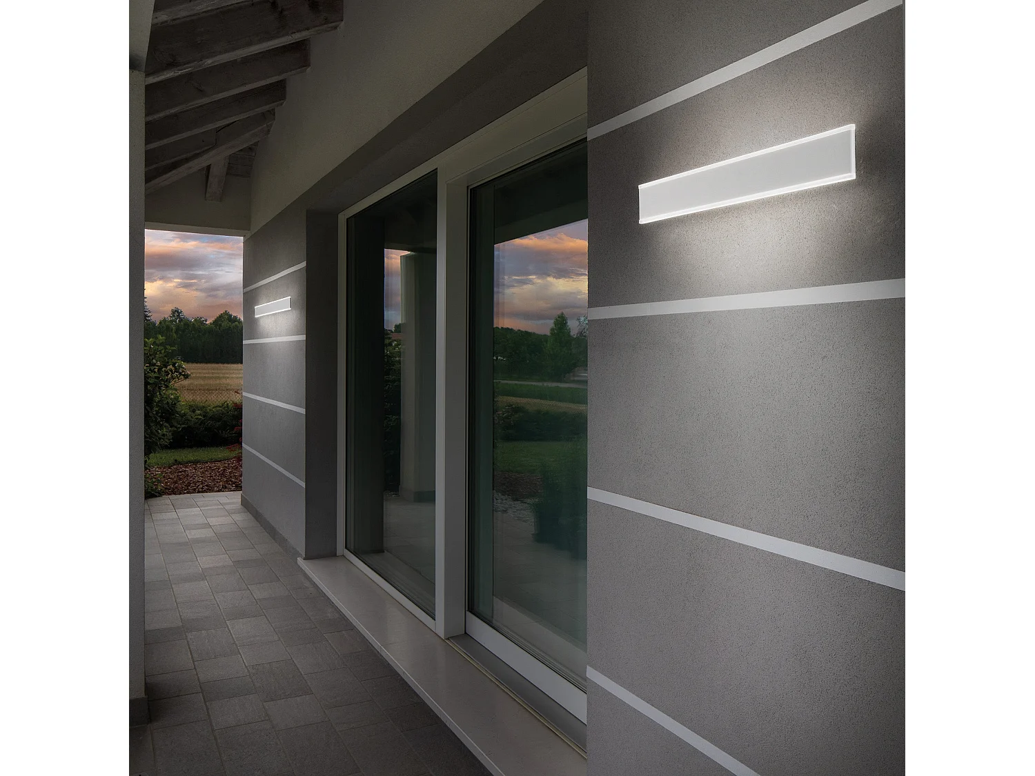 Riga 19W 3000K IP54 LED-Wand- und Deckenleuchte aus mattweißem Aluminium, modernes und vielseitiges Design für die Innen- und Außenbeleuchtung