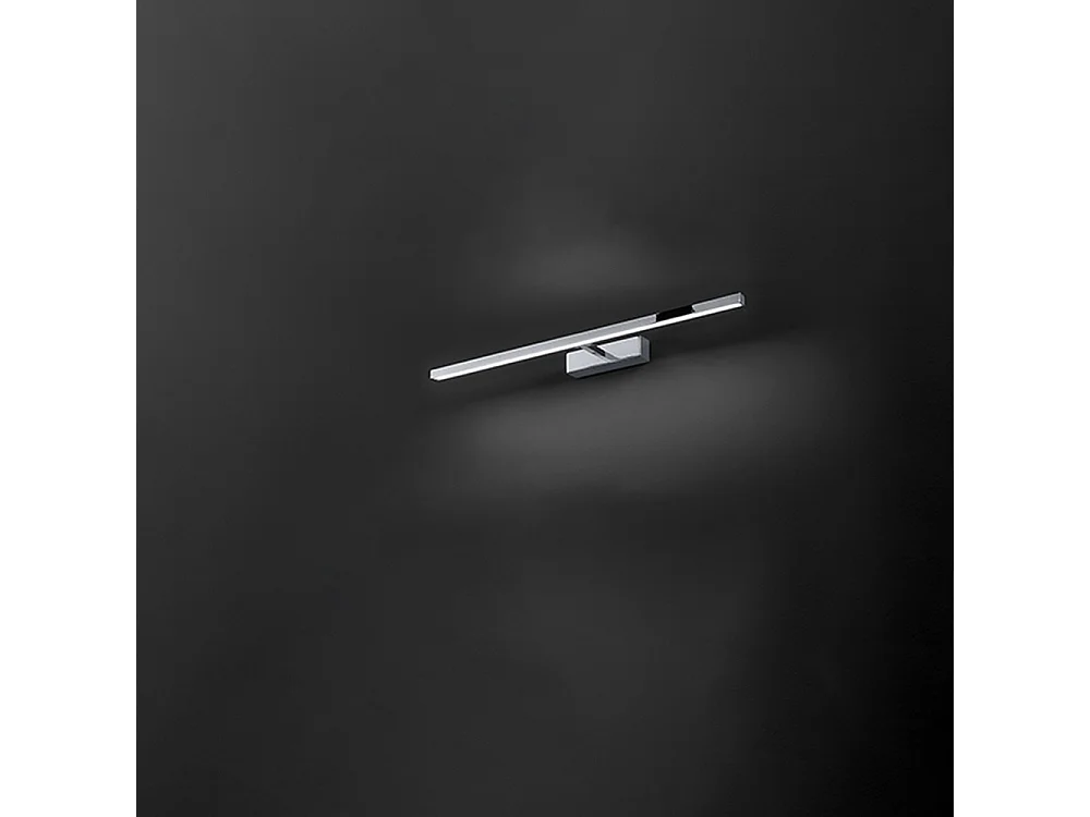 Aplique LED pared metal cromado 16W, temperatura CCT 3000K-6000K, difusor ajustable, diseño moderno interior y exterior - Perenz