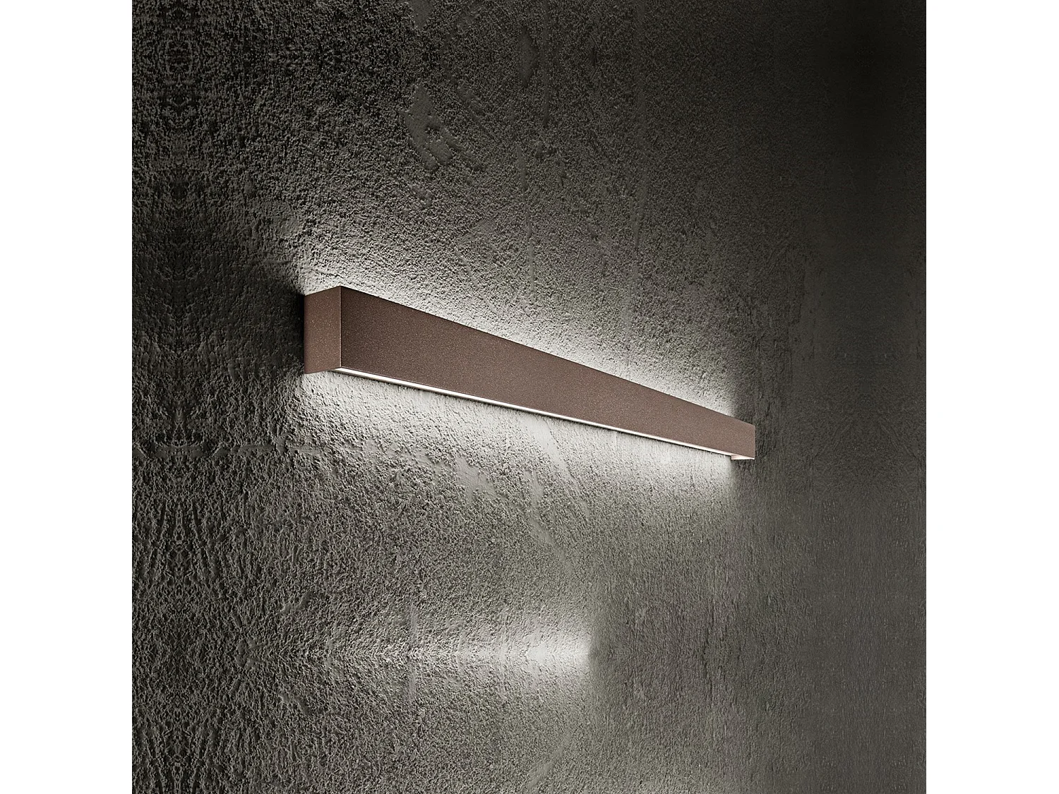 Lámpara de pared LED moderna en aluminio marrón metalizado de 30 W y 3000 K, diseño delgado y elegante para interiores - Perenz