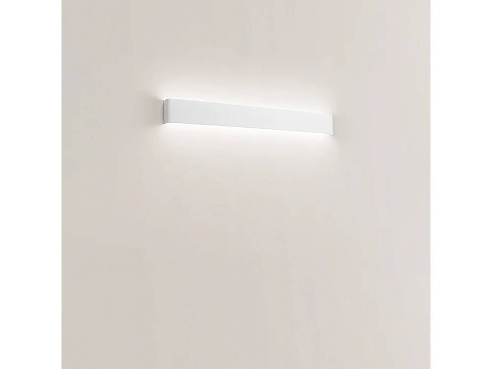 Aplique de pared LED de aluminio blanco, diseño moderno y elegante, 30 W, 2700 lm, 3000 °K, IP20, iluminación de pared para interiores, 83 cm - Perenz