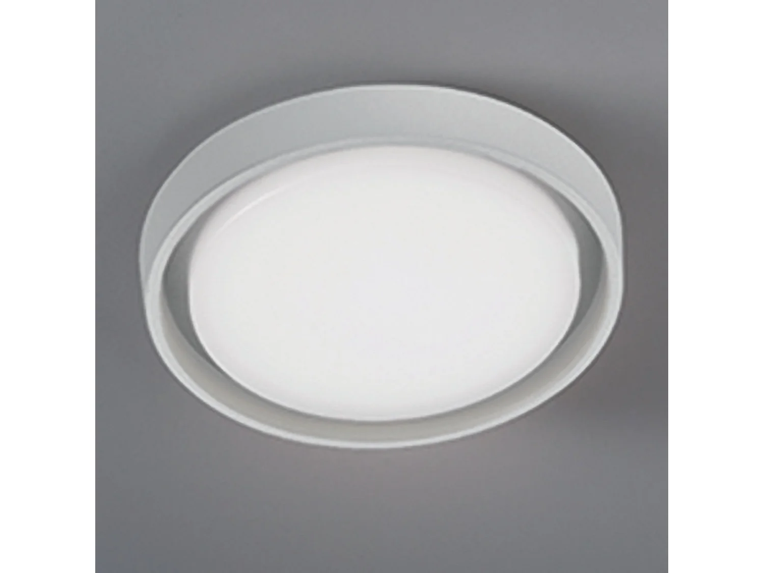 Lámpara de pared y techo Alu en aluminio blanco mate, LED 30W 3460 lúmenes, IP54 para uso interior y exterior, diseño circular moderno 34x5 cm