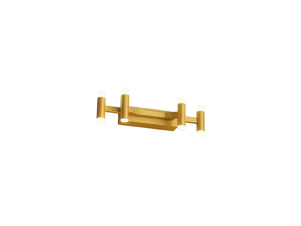 Applique LED moderna em metal com acabamento em Ouro Escovado 24W 3000K, design geométrico elegante para iluminação de interiores da marca Perenz