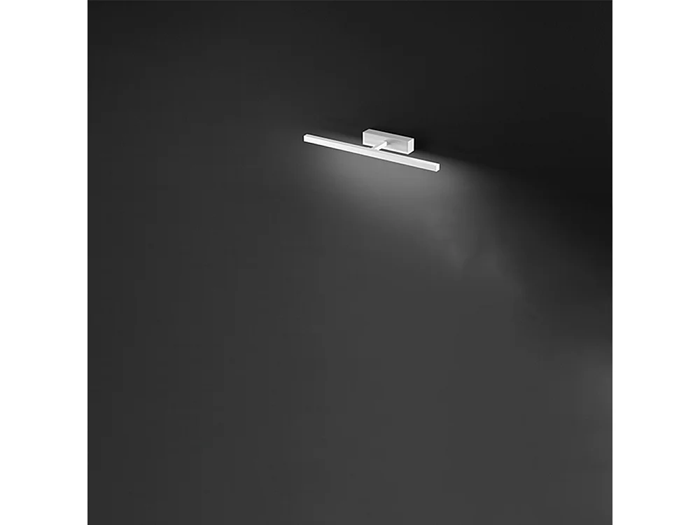 Aplique LED pared serie 8040 metal blanco, 12W, temperatura regulable 3000K-6000K, difusor ajustable 300°, IP44 - Perenz