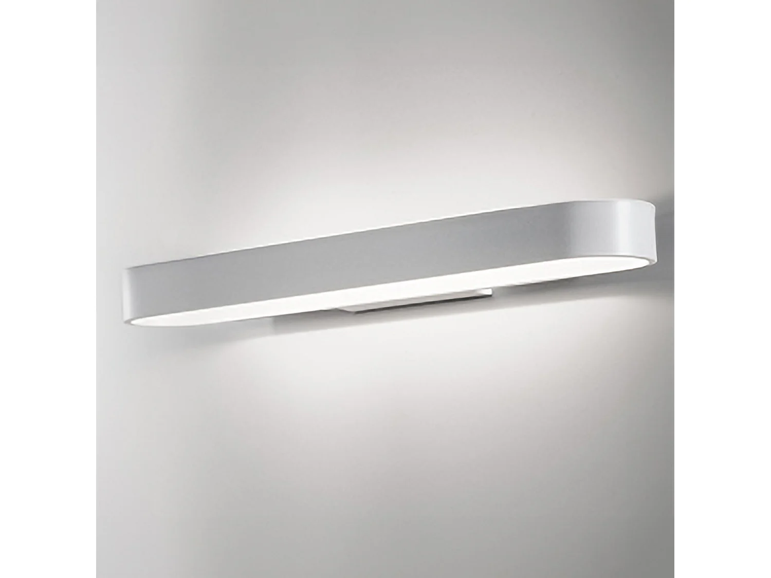 Lámpara de pared LED lineal Cip 15,5W aluminio blanco mate 42,5cm, diseño moderno para interior, luz cálida 3000K, IP20, ideal para el hogar.