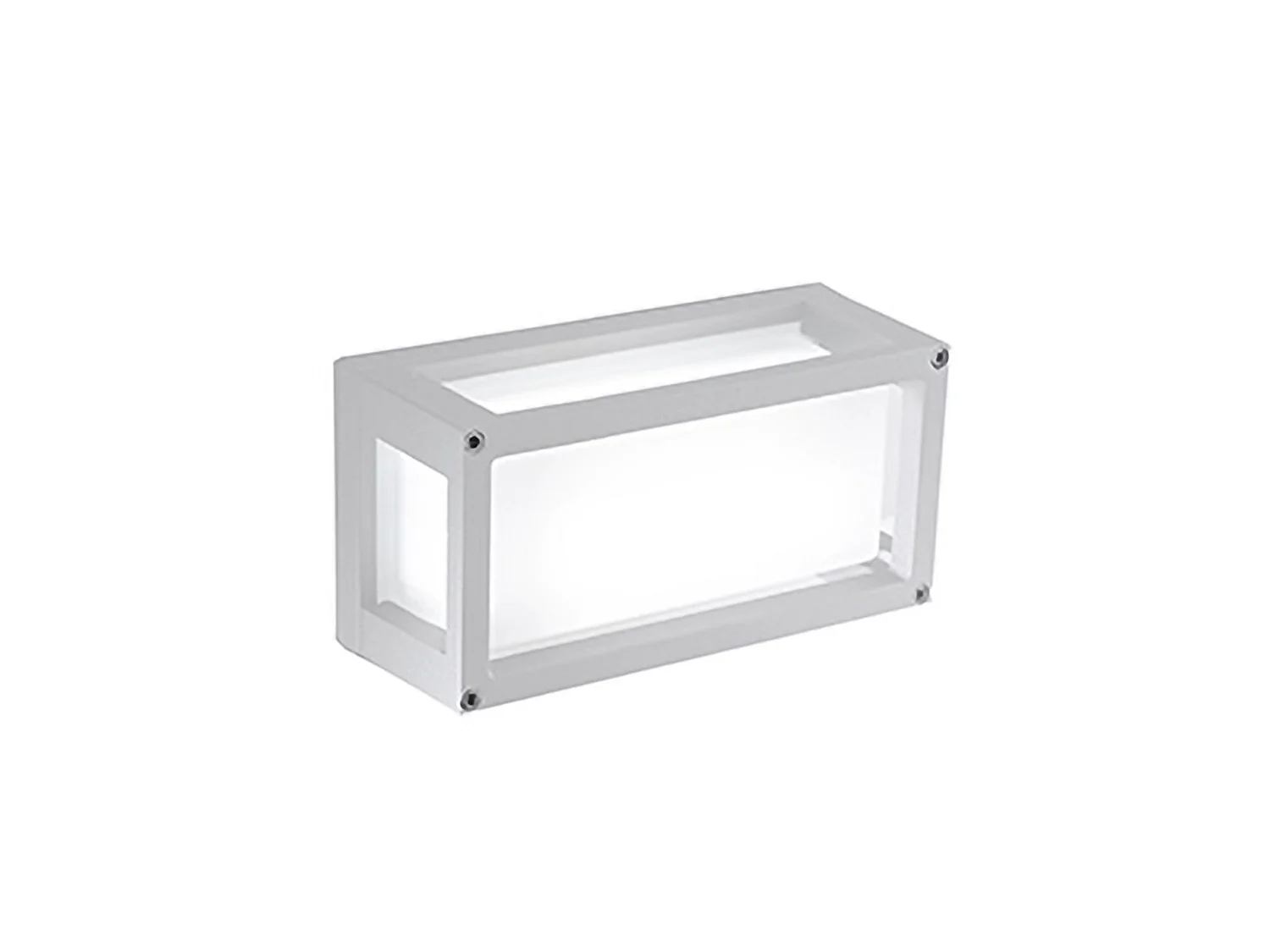 10W LED Wand- und Deckenleuchte IP54 3000K Mattweiß - Modernes Design aus Aluminium-Druckguss 12,2x25x9,5 cm für den Innen- und Außenbereich
