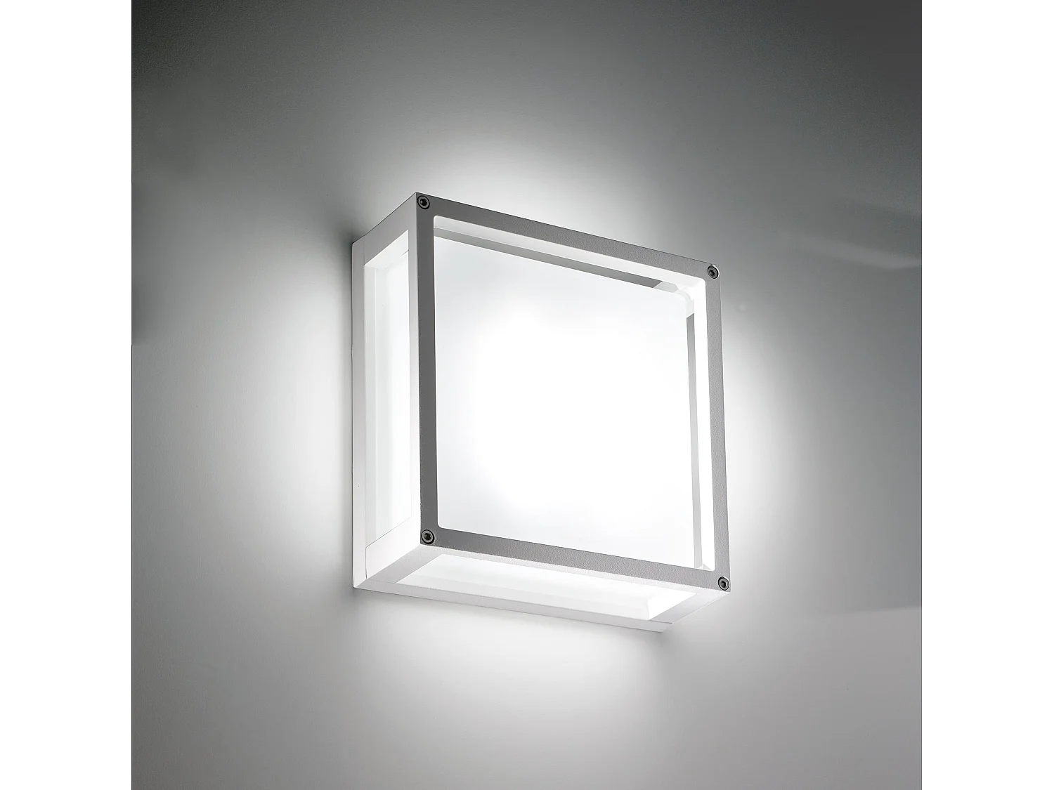 10W LED Wand- und Deckenleuchte IP54 3000K Mattweiß - Modernes Design aus Aluminium-Druckguss 12,2x25x9,5 cm für den Innen- und Außenbereich