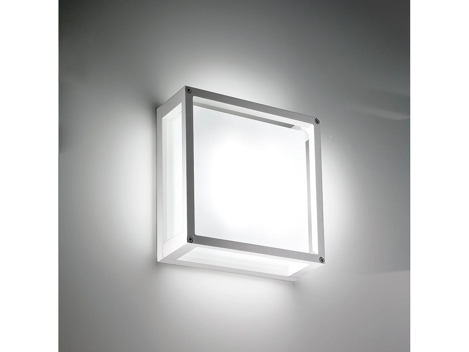 Lámpara LED de Pared y Techo 10W IP54 3000K Blanco Mate - Diseño Moderno de Aluminio Fundido 12,2x25x9,5cm para Exterior e Interior de Vivienda