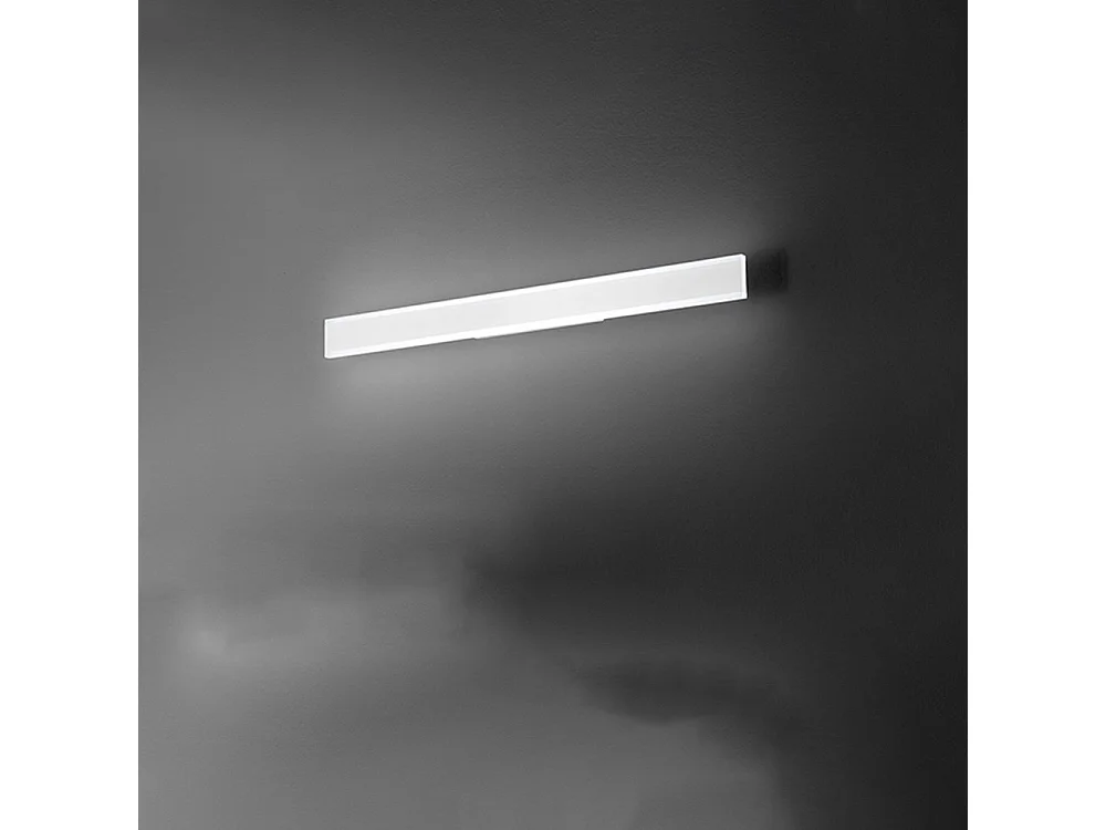 32W LED væglampe, 81,5 cm, hvid aluminium, med farvetemperaturvælger (3000K/4000K/6000K) og satineret diffusor - Perenz