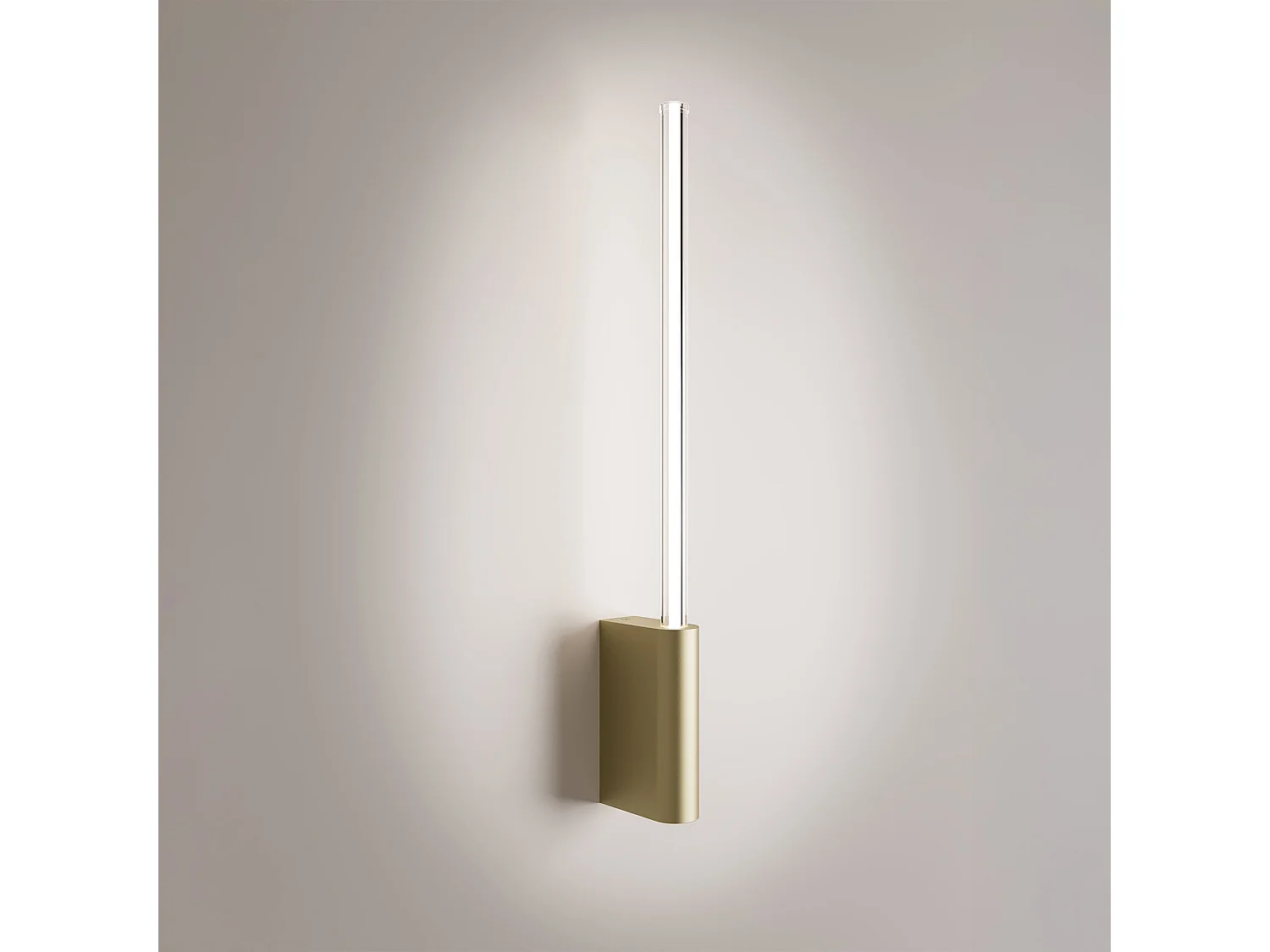 Brilliant Series LED-Wandleuchte, 1-flammig, Gold-Finish, minimalistisches Zylinder-Design, dimmbar (TRIAC), IP20 Schutz, 5W, warmweißes Licht