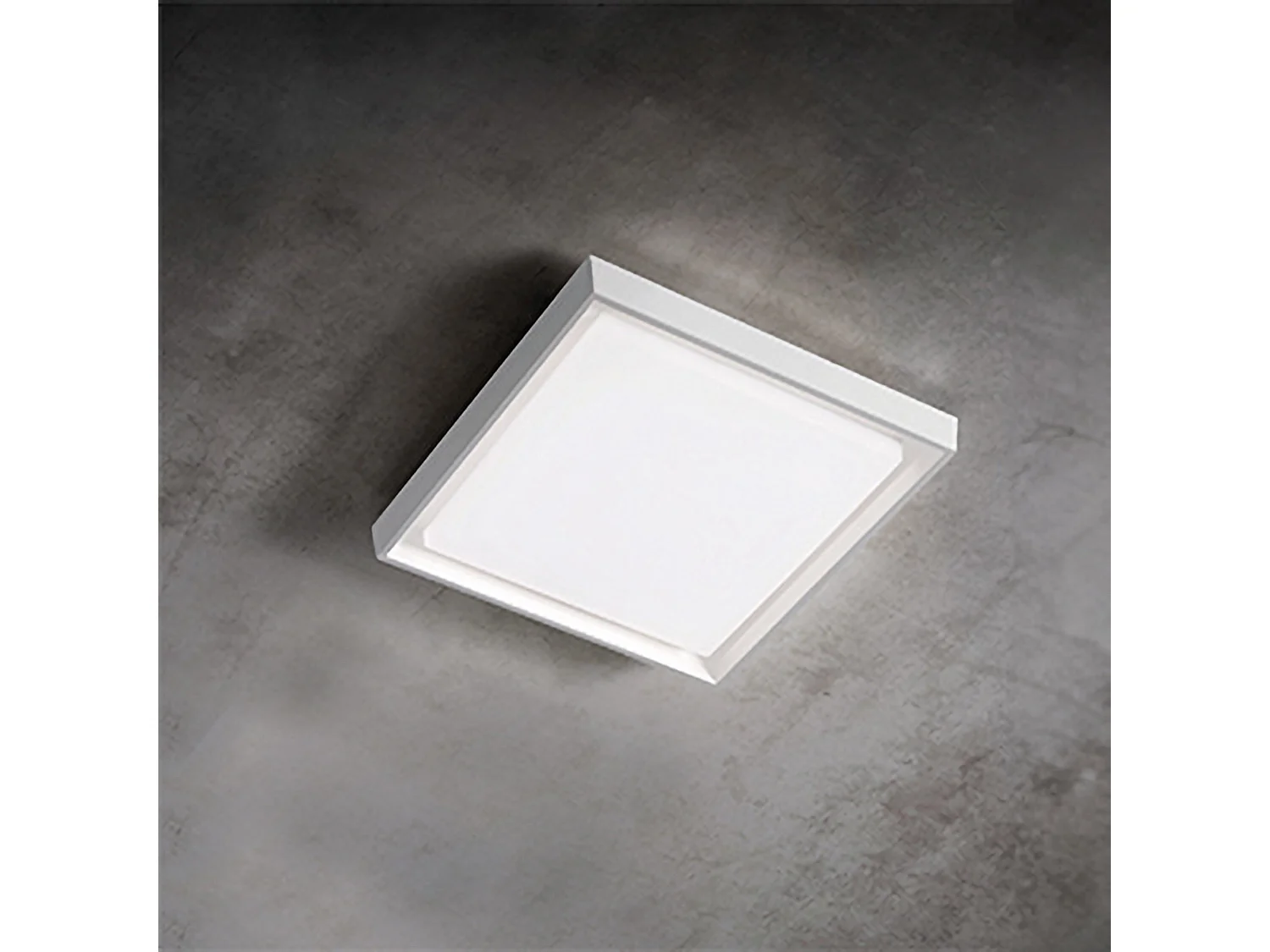 Lámpara LED de Pared y Techo Alu 25W 3000K IP54, Aluminio Blanco, Diseño Cuadrado Moderno 27x27 cm, Ideal para Iluminación Interior y Exterior