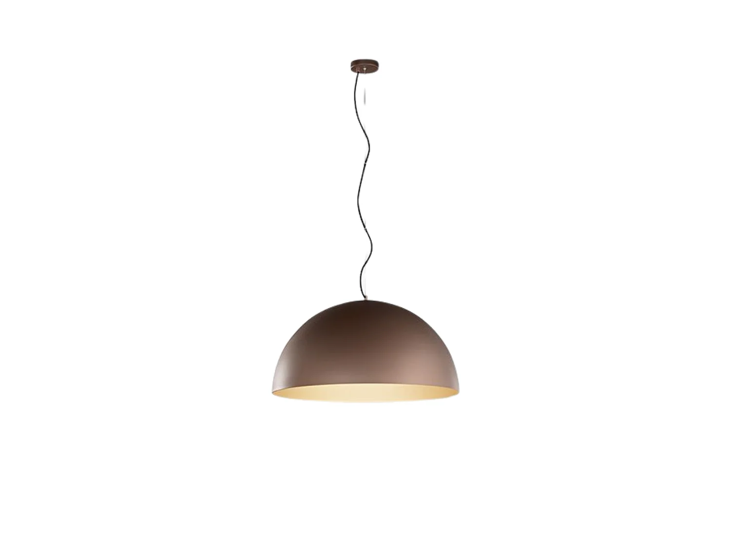 10S48563 Metalen hanglamp, metallic bruin en matgouden afwerking, 3x E27 max. 60W, modern design, in hoogte verstelbaar - Perenz