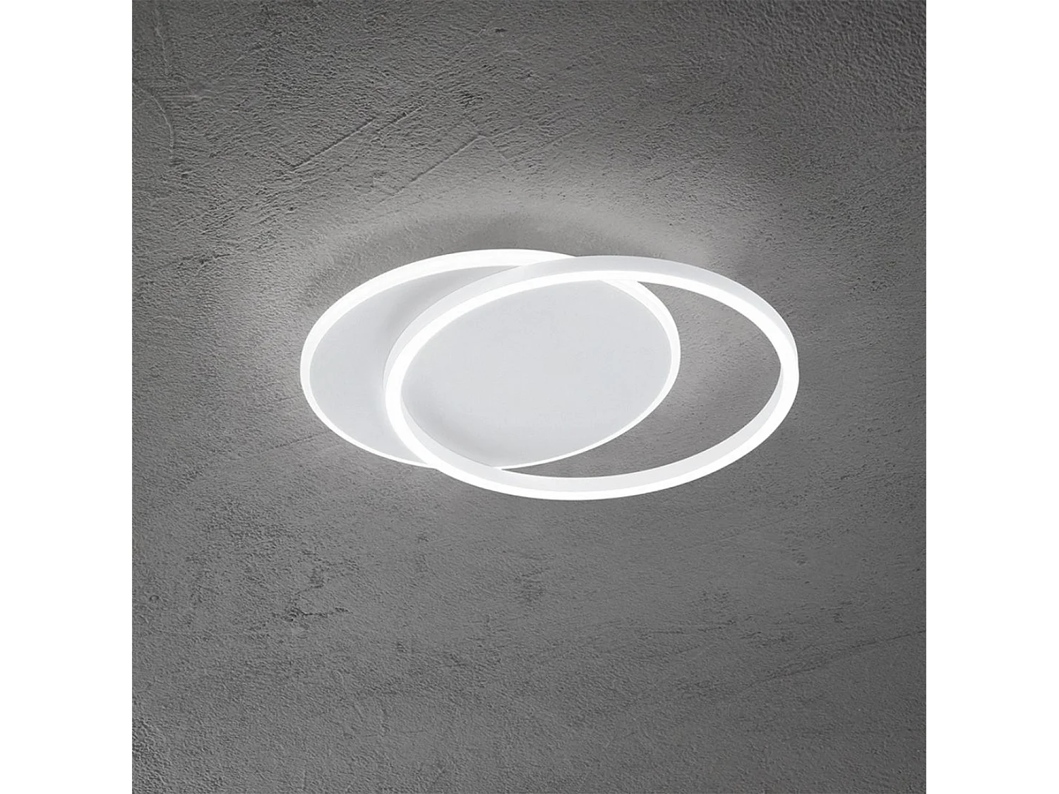 Plafonier LED Série 8195 em Metal e Alumínio Branco Mate 60W, 4800lm, Regulável, Design Moderno e Elegante para Interiores - Marca Perenz