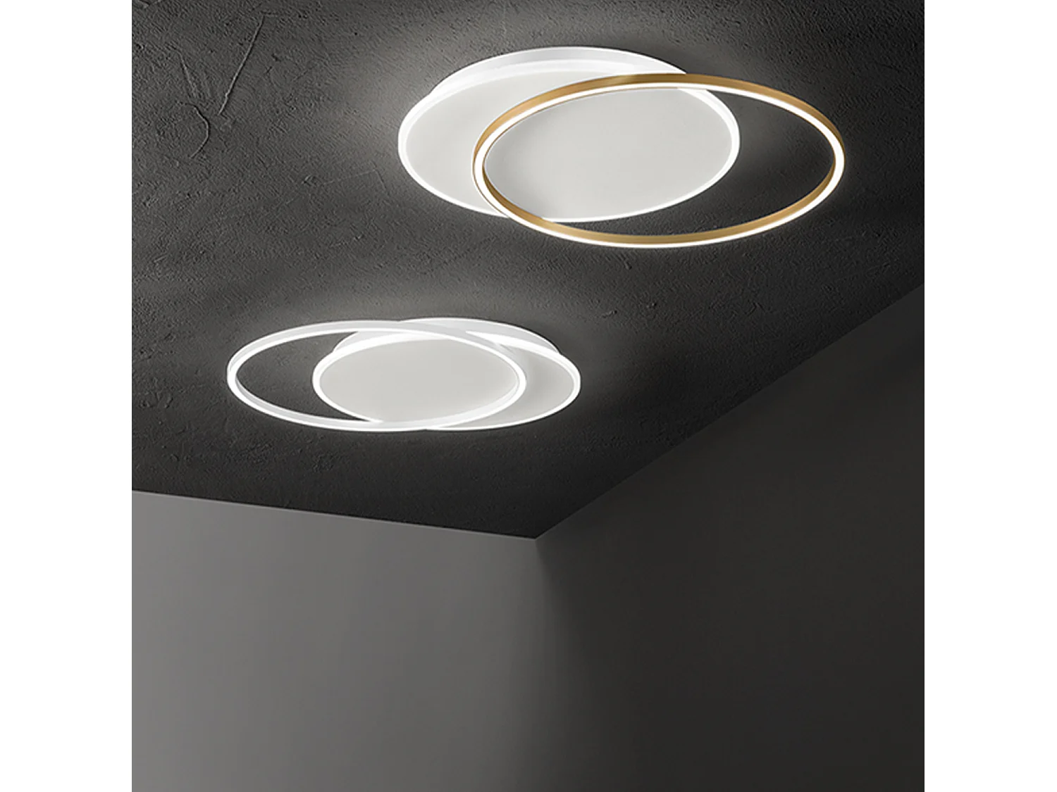 Plafonier LED Série 8195 em Metal e Alumínio Branco Mate 60W, 4800lm, Regulável, Design Moderno e Elegante para Interiores - Marca Perenz