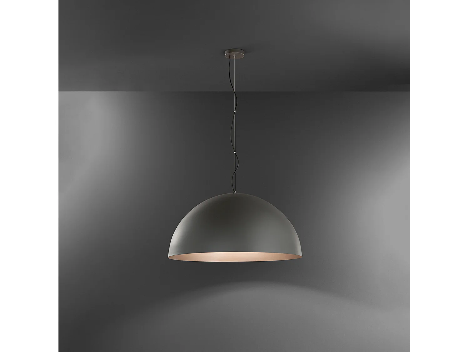 10S48563 Metall-Pendelleuchte, Metallic-Grau und Metallic-Braun, 3x E27 max. 60 W, modernes Design, höhenverstellbar - Perenz