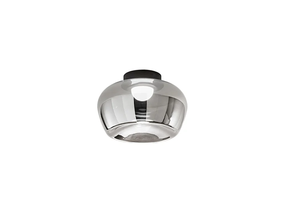 LED-Pendelleuchte der Serie 10S48532 aus Spiegelglas, 20 W, 3000 K, dimmbar, mattschwarzer Metallrahmen, Durchmesser 38 cm - Perenz