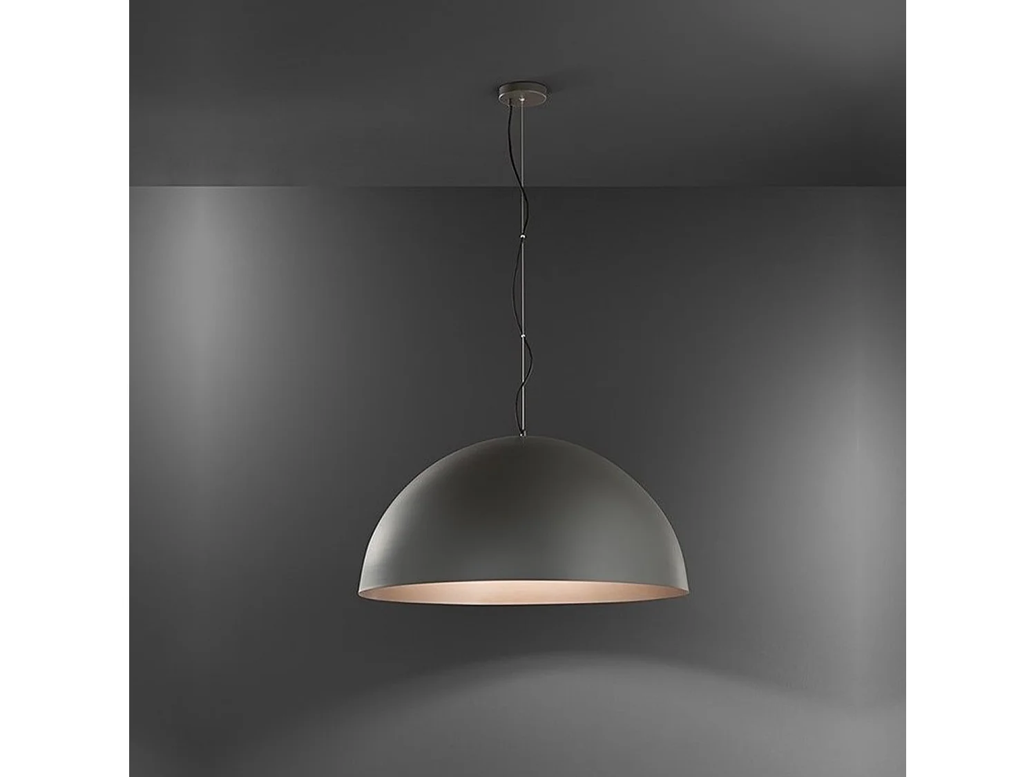 10S48562 Metall-Pendelleuchte, Metallic-Grau und Metallic-Braun, Stahlkonstruktion, moderne Deckenleuchte - Perenz