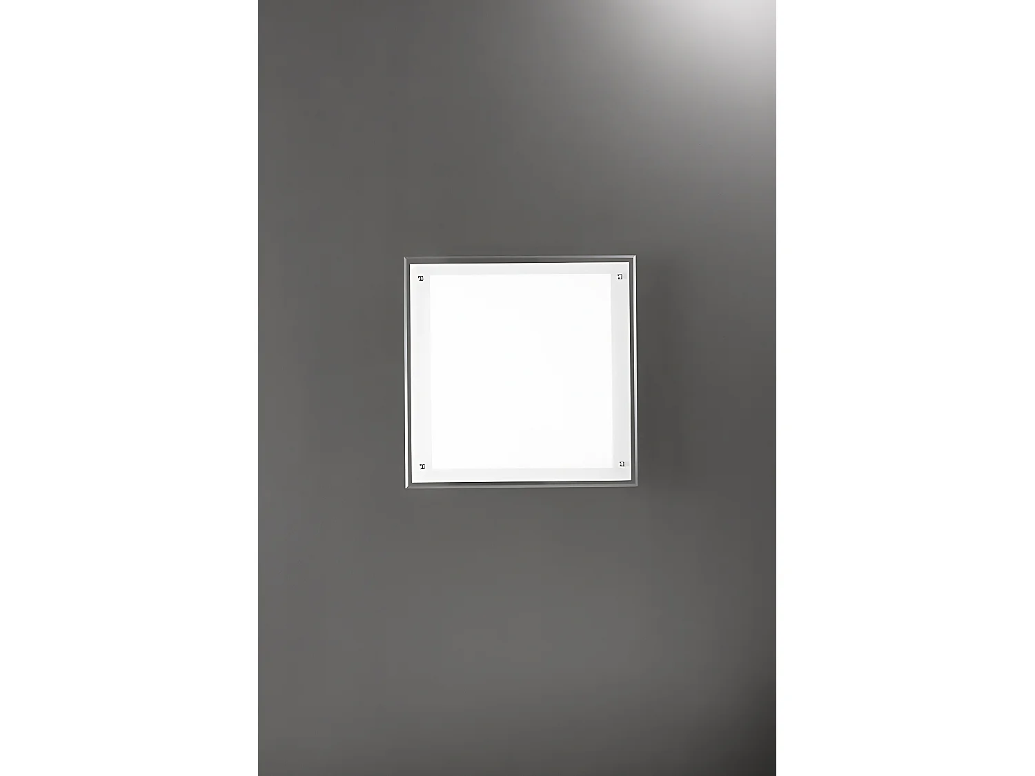 Plafonnière LED Quadrada em Vidro Branco 40W CCT Ajustável 52,5x52,5 cm, Design Moderno com Estrutura em Metal e Alumínio Branco - Marca Perenz