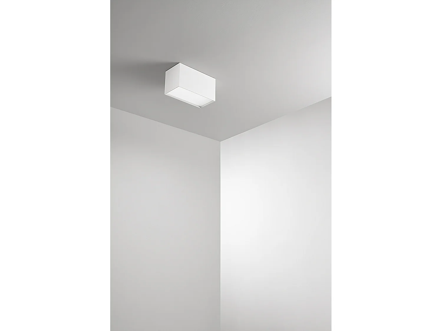 Plafonier LED Série 8572 em Metal e Alumínio Pintado a Pó Cor Branco Mate 20W 3000K Dimensões 10x20x11 cm - Perenz Design Moderno e Elegante
