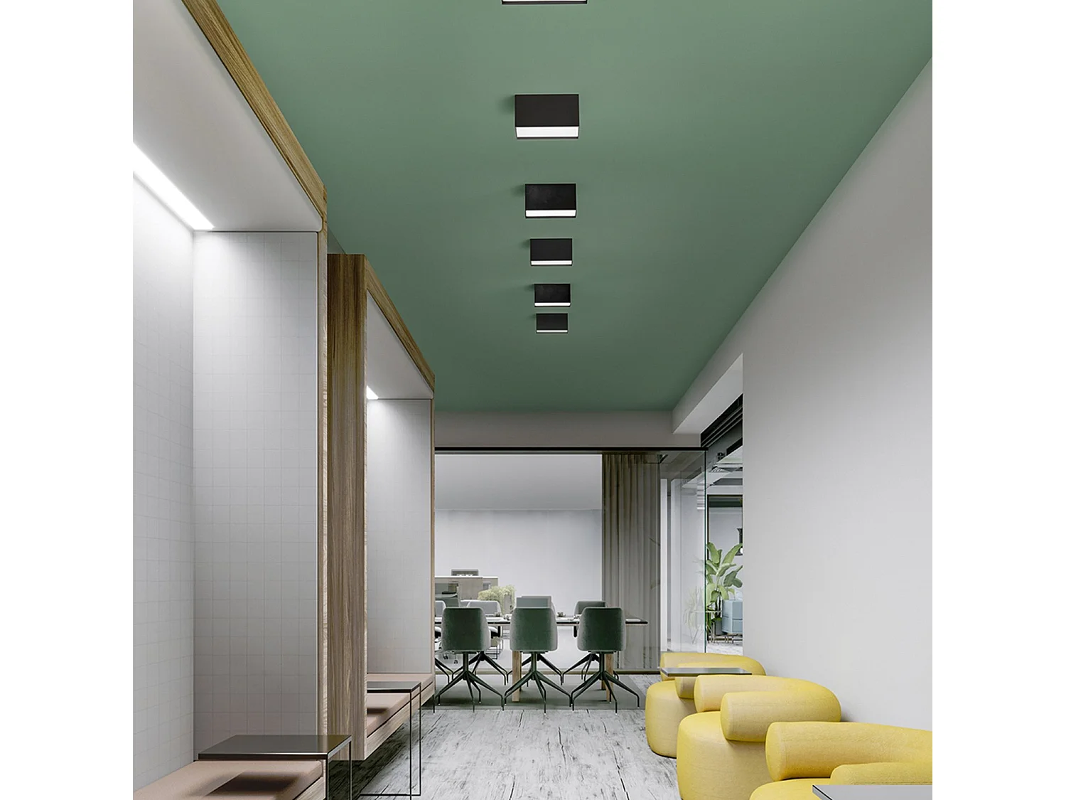 LED loftlampe serie 8572 lavet af pulverlakeret metal og aluminium, matsort, 20 W, 3000 K, mål 10 x 20 x 11 cm - Perenz