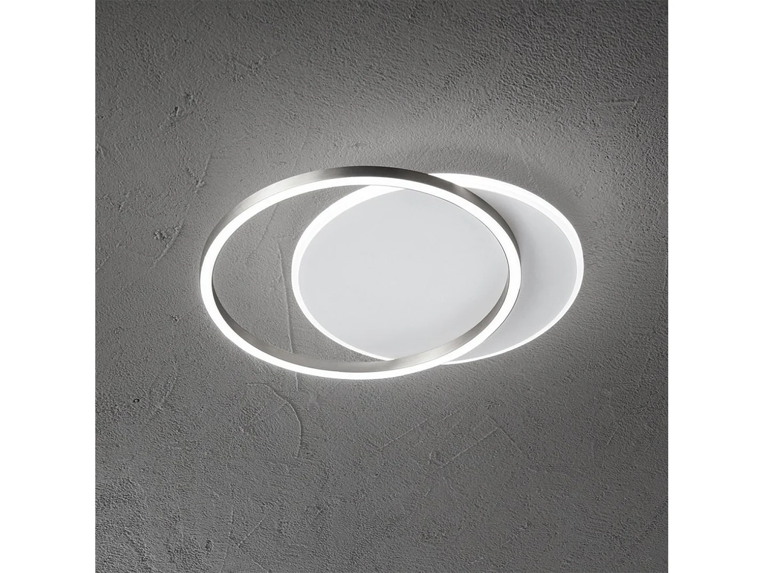 LED-Deckenleuchte Serie 8195 aus Metall/Aluminium, titangrau, 60 W, 4800 lm, dimmbar, modernes elegantes Design - Perenz