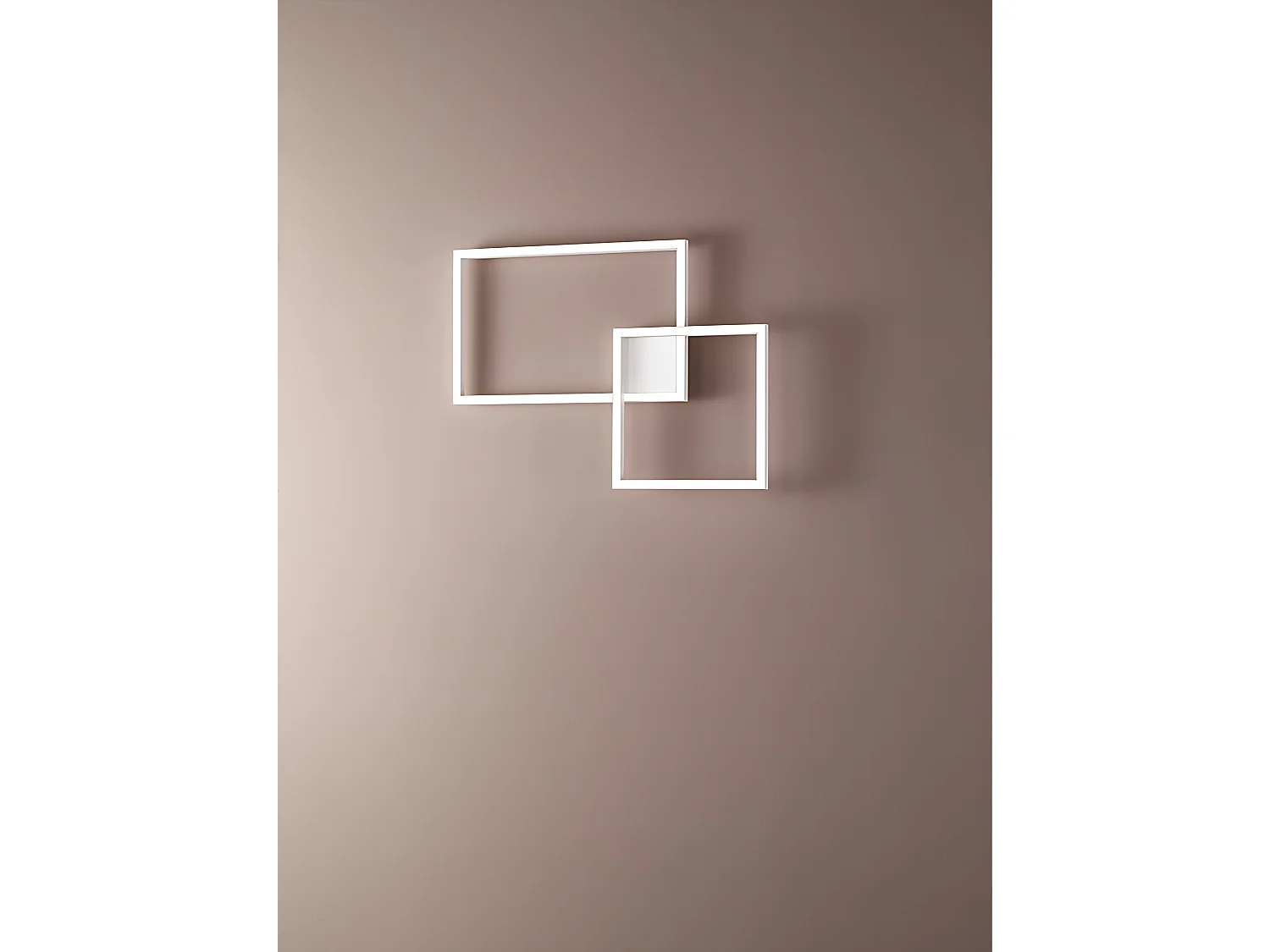 Plafonier LED Quadrado em Alumínio Branco Mate 45W, Tecnologia CCT Selecionável 3000K-4000K-6000K, Design Moderno e Estreito - Marca Perenz