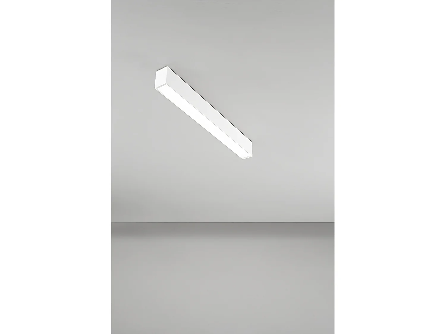 Plafonier LED Modular 20W 60cm Branco Mate - Sistema de Luz CCT Regulável com Difusor Prismático UGR<22 Classe I - Design da Marca Perenz Europa