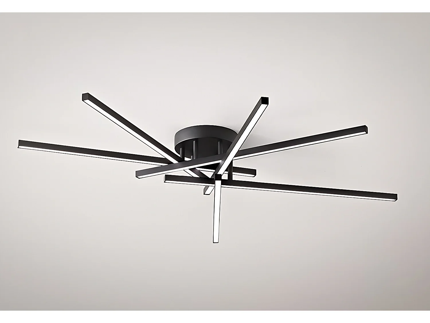 70W LED loftlampe lavet af matsort aluminium, 4900 lm, dæmpbar, CCT 3000-6000 K, moderne design, IP20 - Perenz